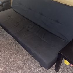 Black futon Couch