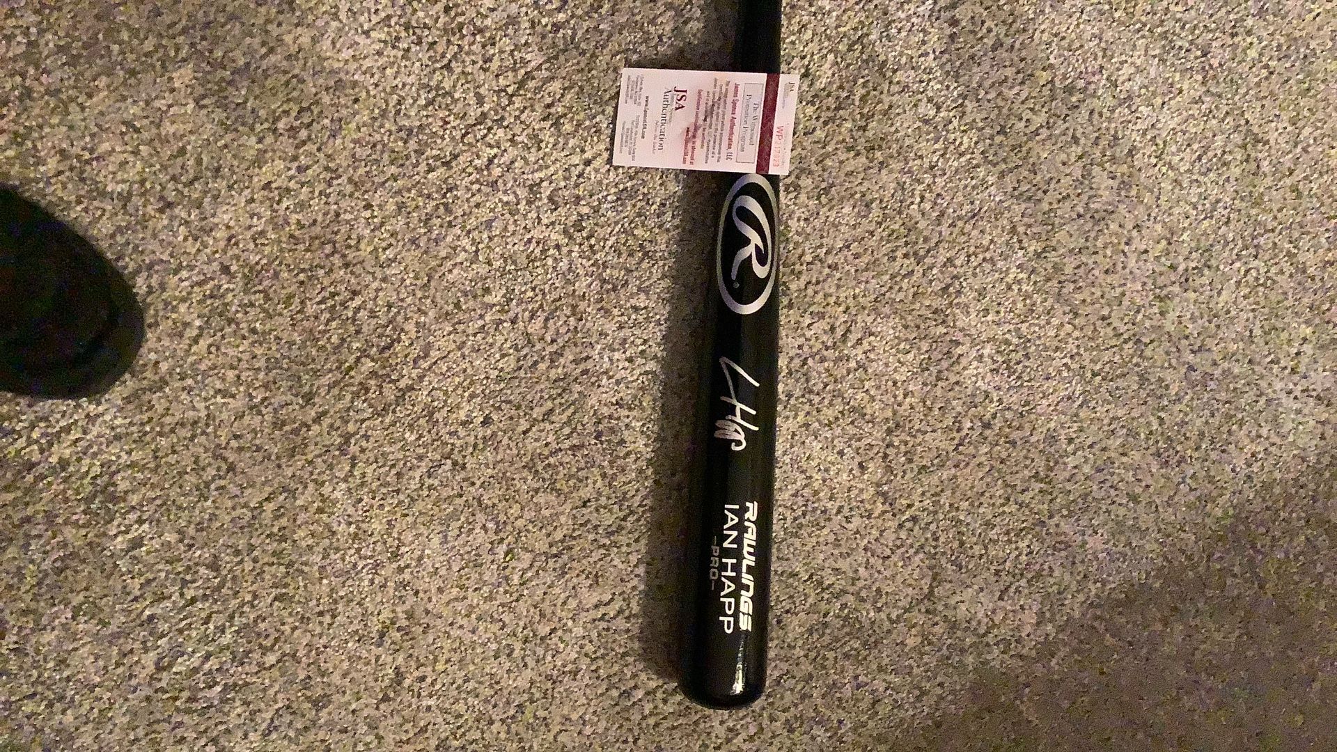 Chicago Cubs Ian Happ Signed Autograph JSA Witnessed Rawlings Pro Baseball Bat