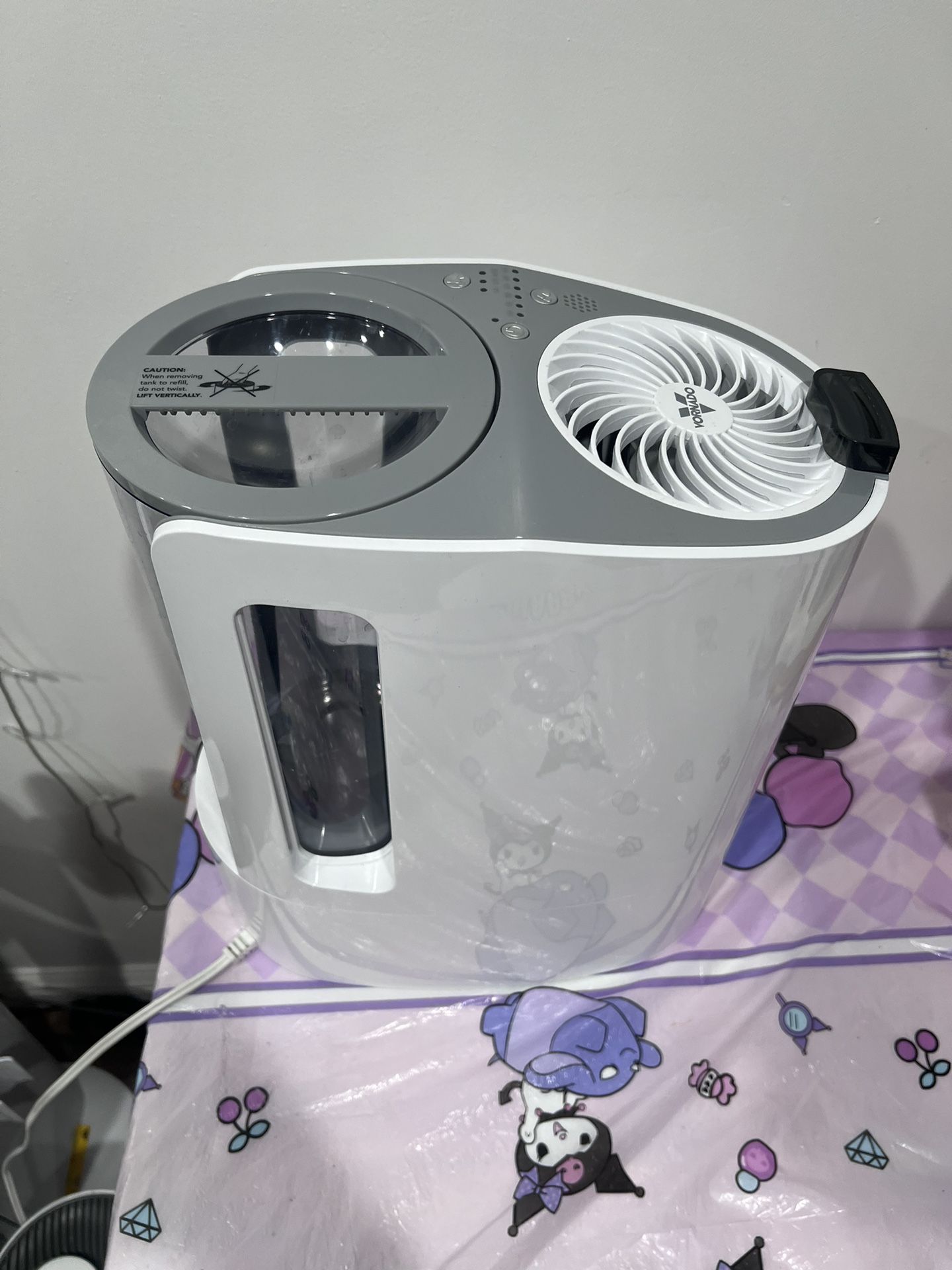 Vornado UH100 Ultrasonic Humidifier with Fan Assisted Humidification. This Works Amazing Thats Its Too Much Humid Because Have A Tiny Room For Our Son