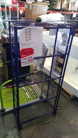 5 tier Foldable rolling shelf