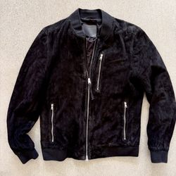 Allsaints Suede Bomber Jacket Medium 