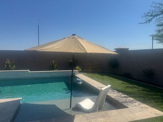 Large Outdoor Patio Umbrella Tan
