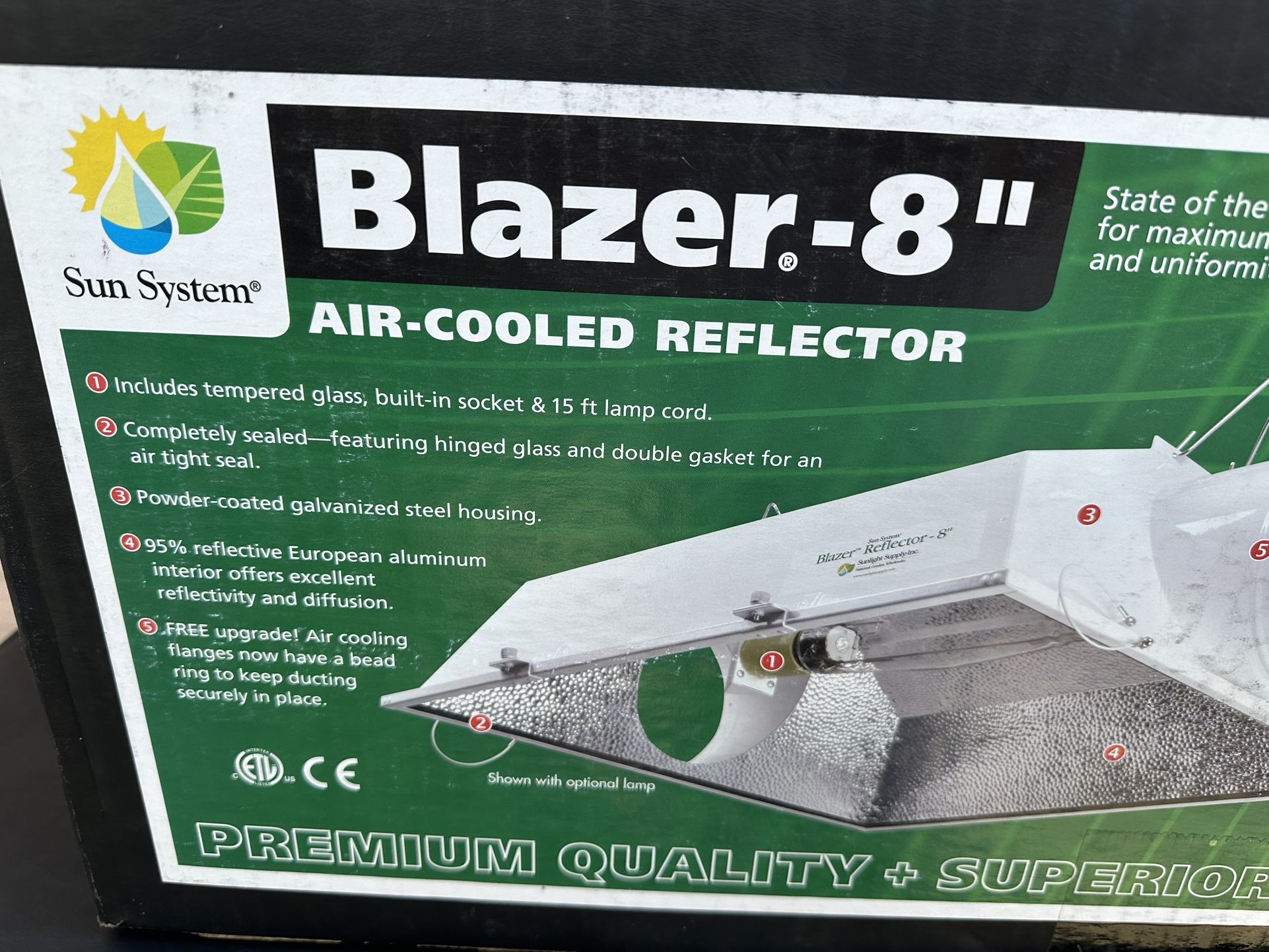 Blazer eight Grow systems air cooled reflector grow lights gardening plants