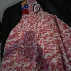 Pink Bape Hoodie 
