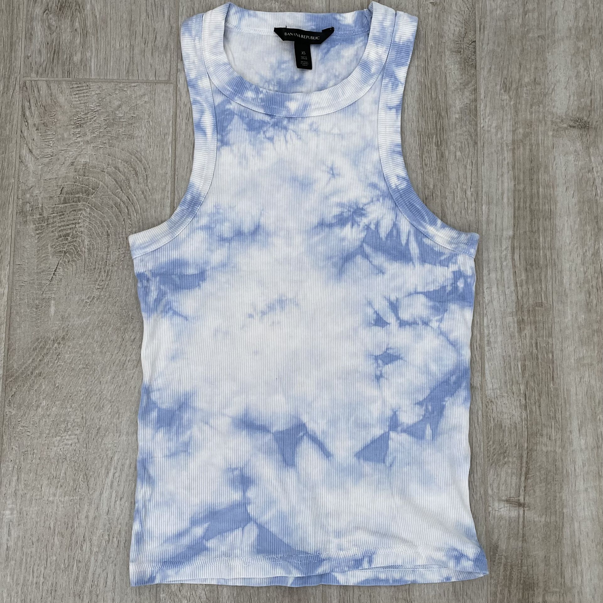 Banana Republic FITTED RIBBED TANK, Peri Blue, XS