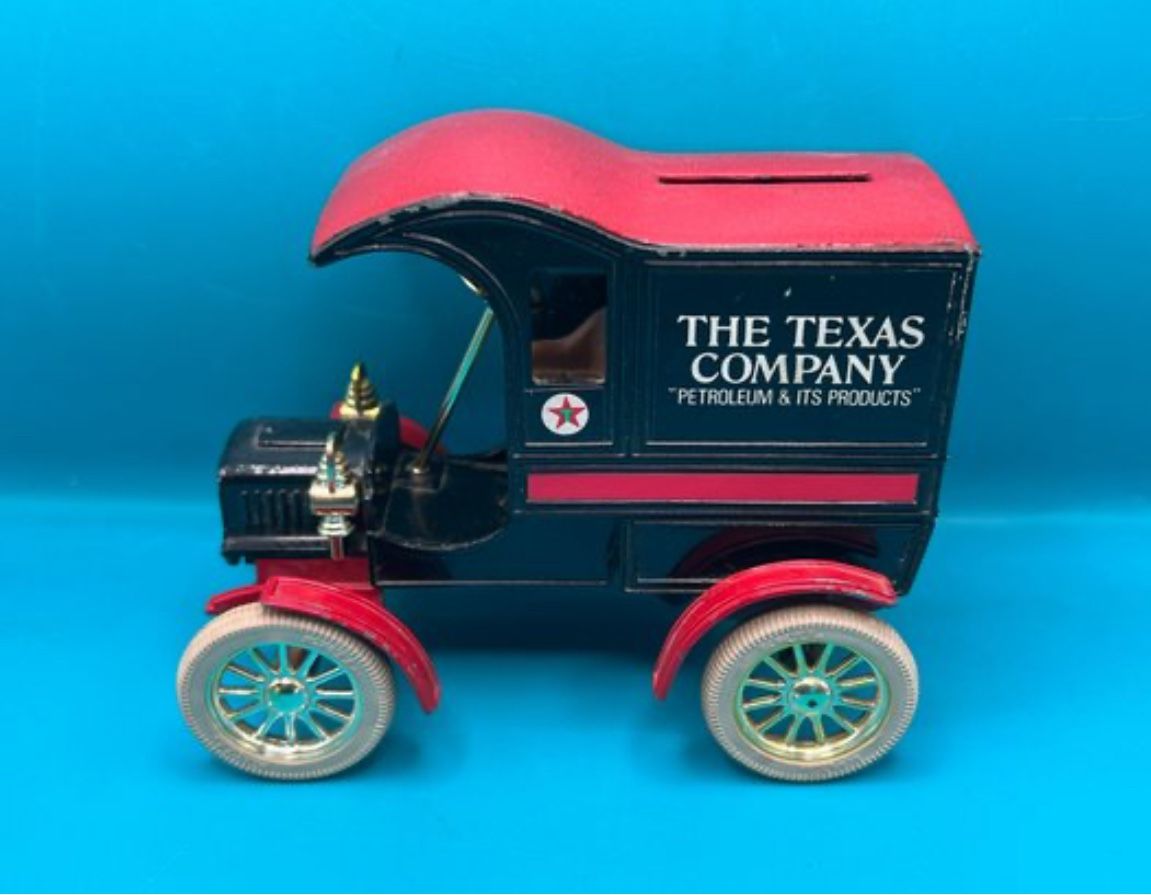 TEXACO ERTL DIE CAST COIN BANK DELIVERY CAR REPLICA OF 1905