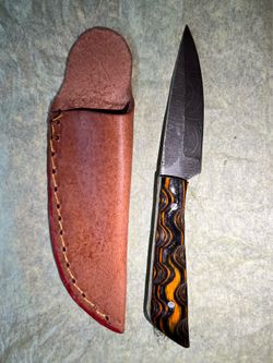 New Beautiful Brown Knife with bag