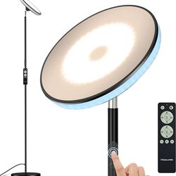 Floor Lamp,42W 3200LM Modern Torchiere Sky LED Lamps,Bright Tall Standing Pole Light with Remote,5 Color Temperatures Dimmable,Memory Function & 1/2/3