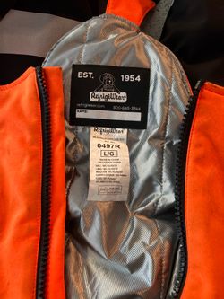 RefrigiWear HiVis Insulated Softshell Bib Overalls - Size Large