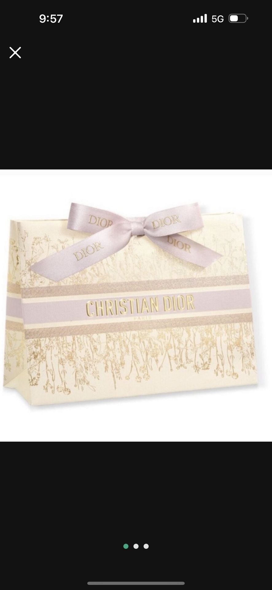 Dior Paper Gift Shopping Bag Limited Edition 2024 NEW 10x7