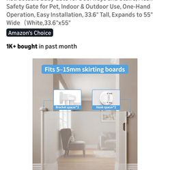 Withe Indoor Outdoor Gate