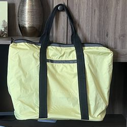 MIA Large Nylon Tote Bag Yellow 