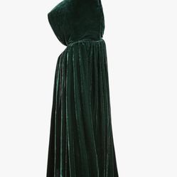 Dark Green Velvet Hooded Robe Size 2xL