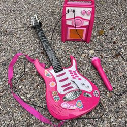 Pink Guitar And Microphone Toy 