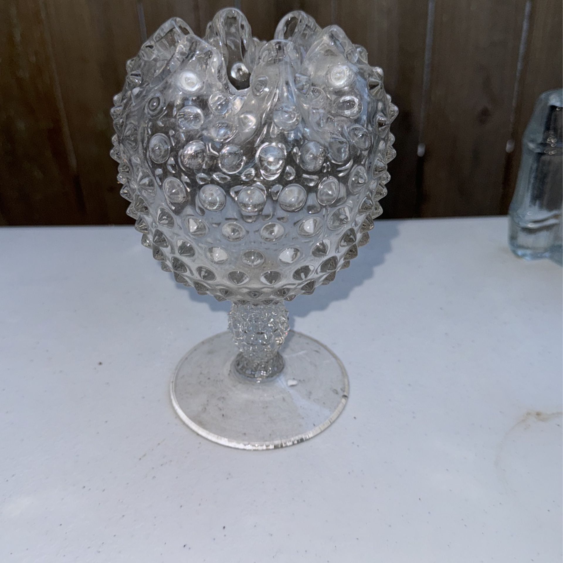 Bubble Glass Pinched Top Decoration Cup