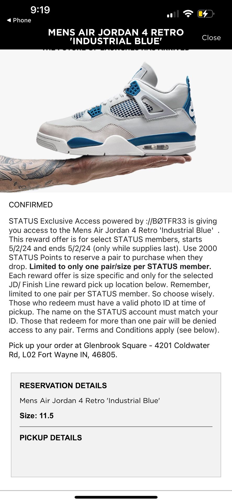 Jordan 4 Military Blue Brand New