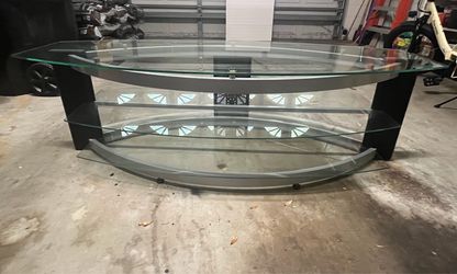 Glass & Chrome TV Stand