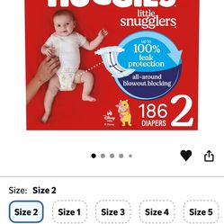 Size 2 Huggies diapers unopened