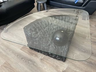 Glass coffee table