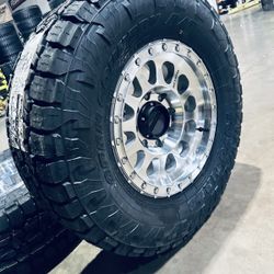 17” Method Machine Wheels & TOYO 35x12.50-17 AT3 All Terrain Tires For Truck Suv (We Finance)