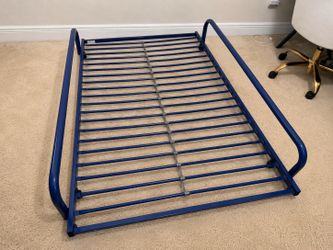 Blue Metal Twin Trundle Bed Frame