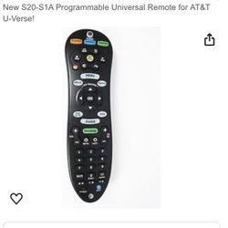New S20-S1A Programmable Universal Remote for AT&T U-Verse!