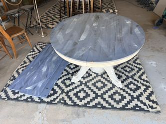 Antique Oak Table 7’ With Leafs 