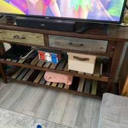 Rustic Media Console Or Entryway Table 