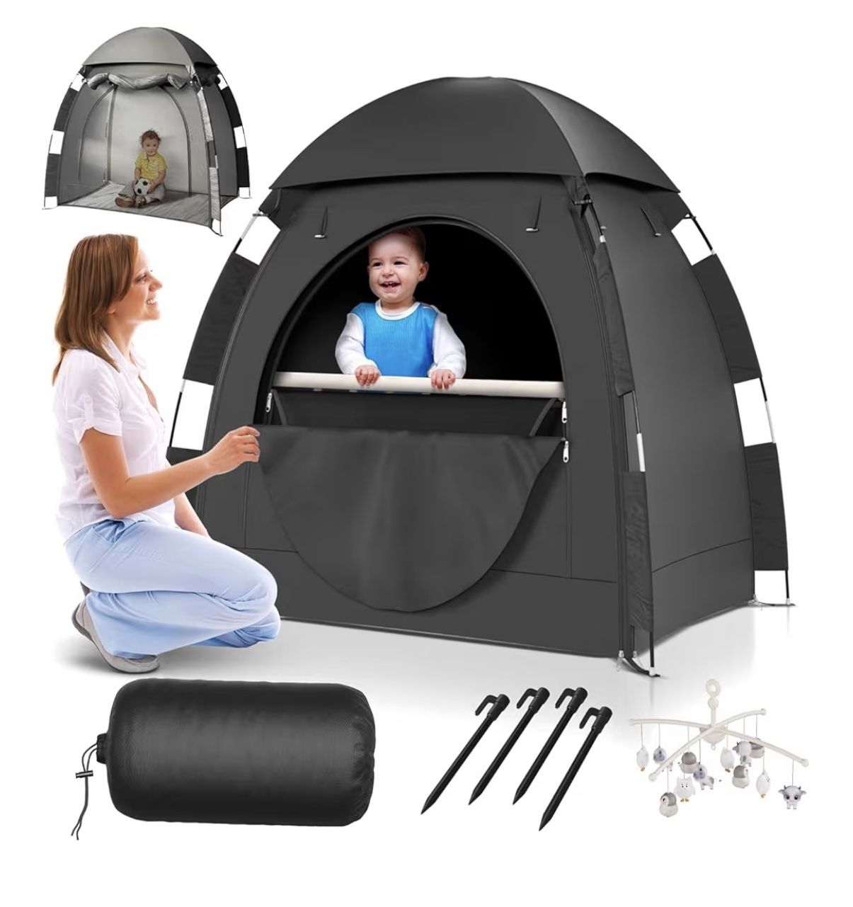 Blackout Baby Crib Tent