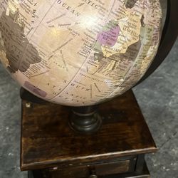 Detailed Globe With Wooden Base