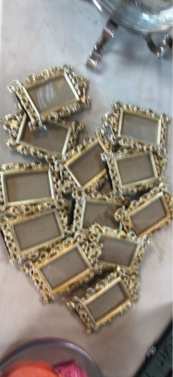 Set of Small Gold Ornate Picture Frames