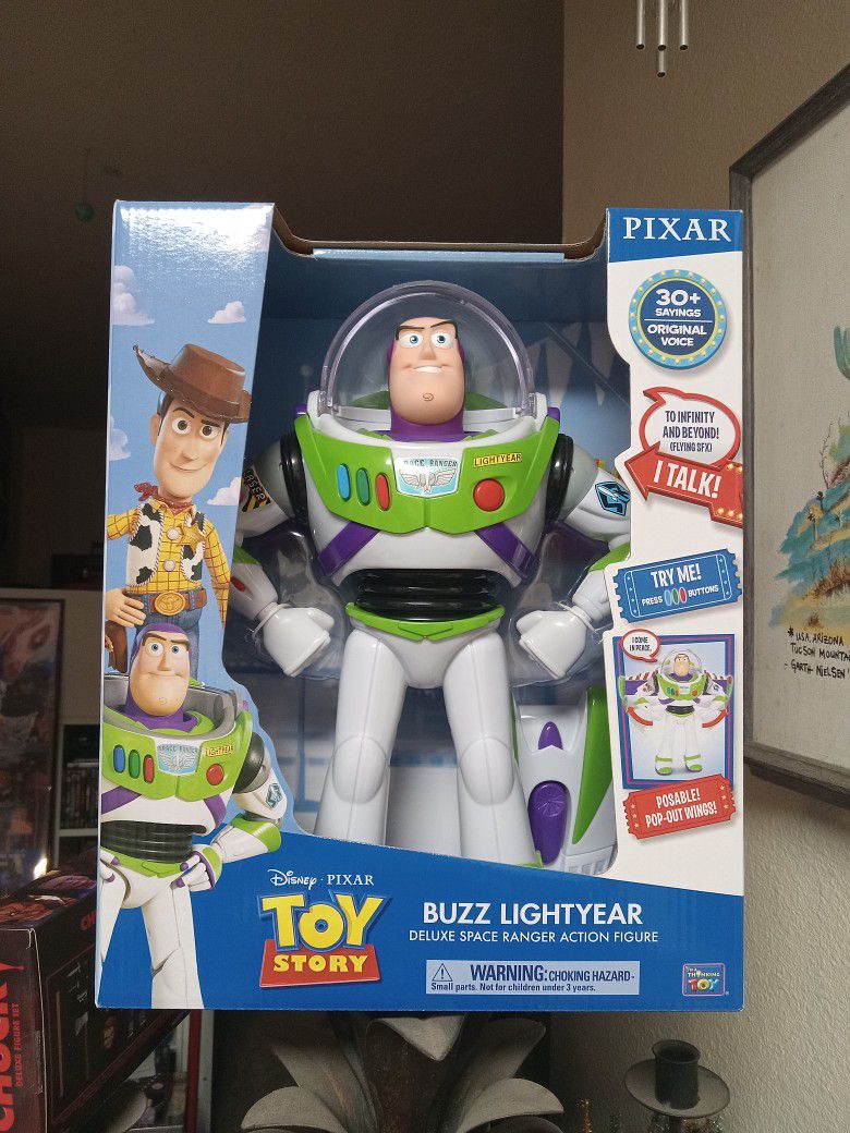 🛰🚀🛸 Buzz Lightyear, Deluxe Space Ranger Action Figure (w/5 Free Items).