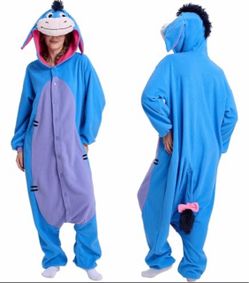 Eeyore Oneise Adult Pajamas Donkey Animal Costumes Halloween Xmas Jumpsuit for Men Women