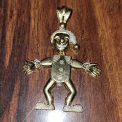 10K Two Tone Gold Jester Charm