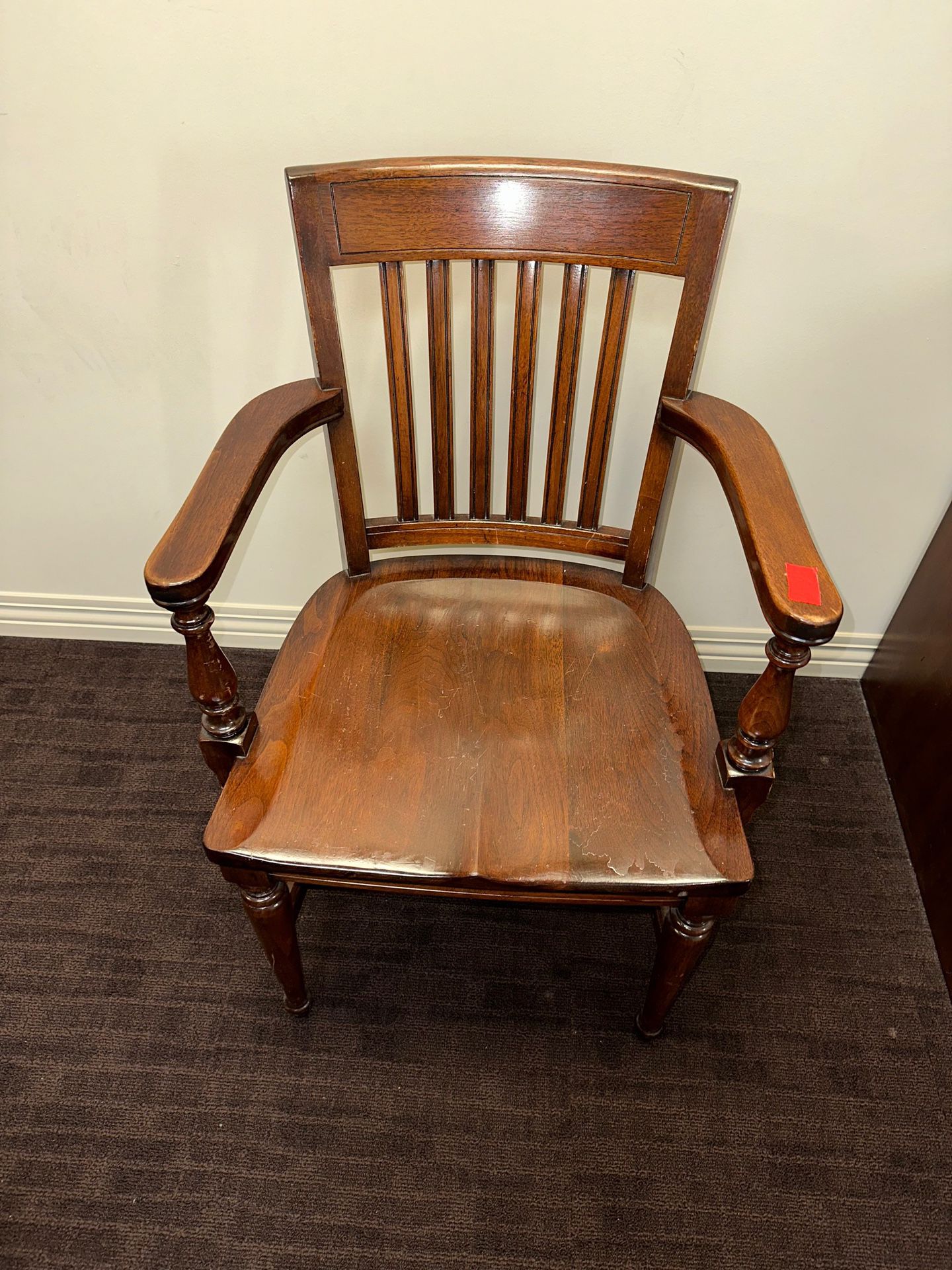 (2) B.L Marble Chair Company Ohio Desk Mahogany Armchair 22x22 34T Seat Ht 18" Like Brand New