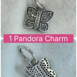 1 Pandora Sparkling Butterfly Dangle Charm
