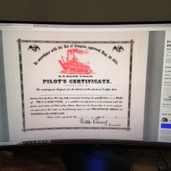 Disney Mark Twain certificates 