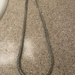 Sterling Silver Wheat Chain 22”