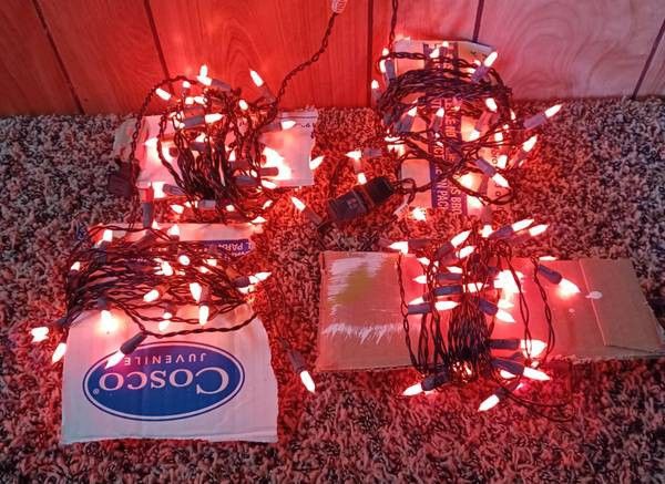 4 strands Orange Christmas lights