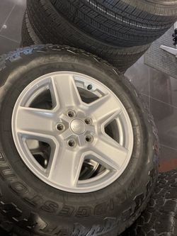 **4 Used 2018 Jeep Wrangler Wheels + Tires — $300 (Set of 4) + Tax