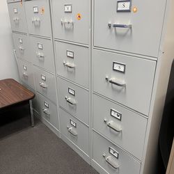 HON File Cabinets Filled With Folder