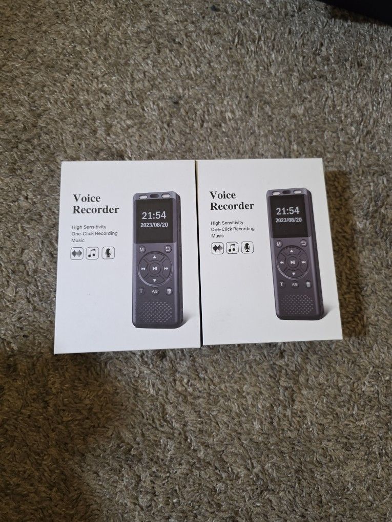 96GB Digital Voice Activated Recorder with Playback, 7000Hrs Dual Recording Mode Voice Recorder, Audio Recorder Device with Wireless Microphone, A-B R