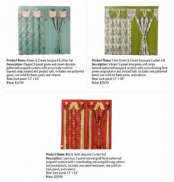 Jacquard Curtain Set  $34.99 each