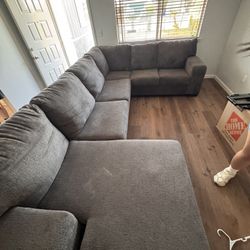 Dark Grey Sectional Couch 