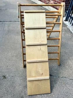 Wiwiurka Pikler Triangle + Reversible Ramp/Slide — $275