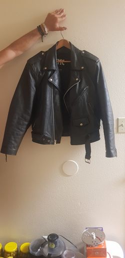 Genuine Leather Motorcycle Jacket.
