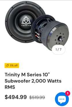 2 -10" D1 Trinity audio m series subwoofers
