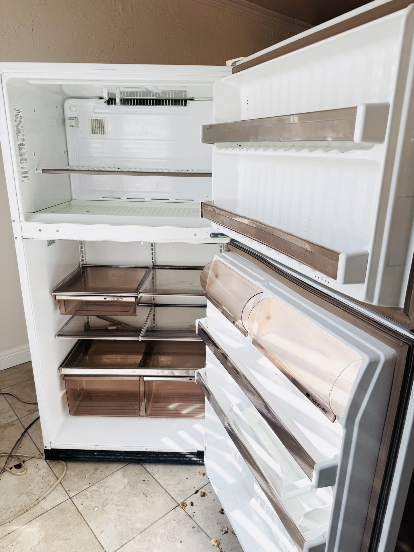 Fridge (large, wide, Kenmore brand)