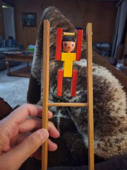 Vintage wooden acrobatic toy