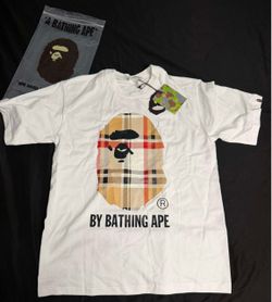 A Bathing Ape BAPE Plaid Ape Head T-Shirt